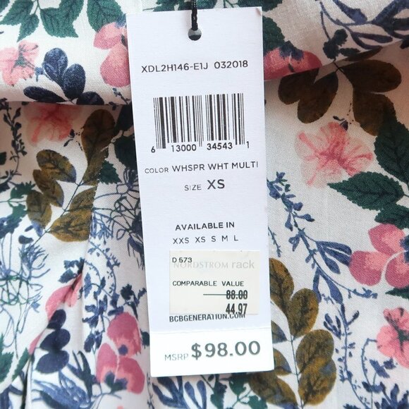 BCBGeneration Floral Print High Waist Flare Leg Palazzo Pants Sz. Extra Small XS - Picture 8 of 12